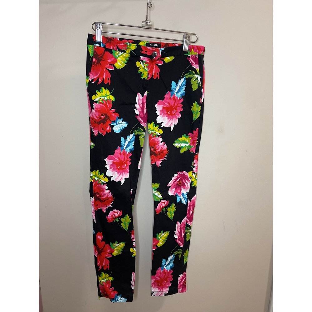 XOXO low rise floral straight pants